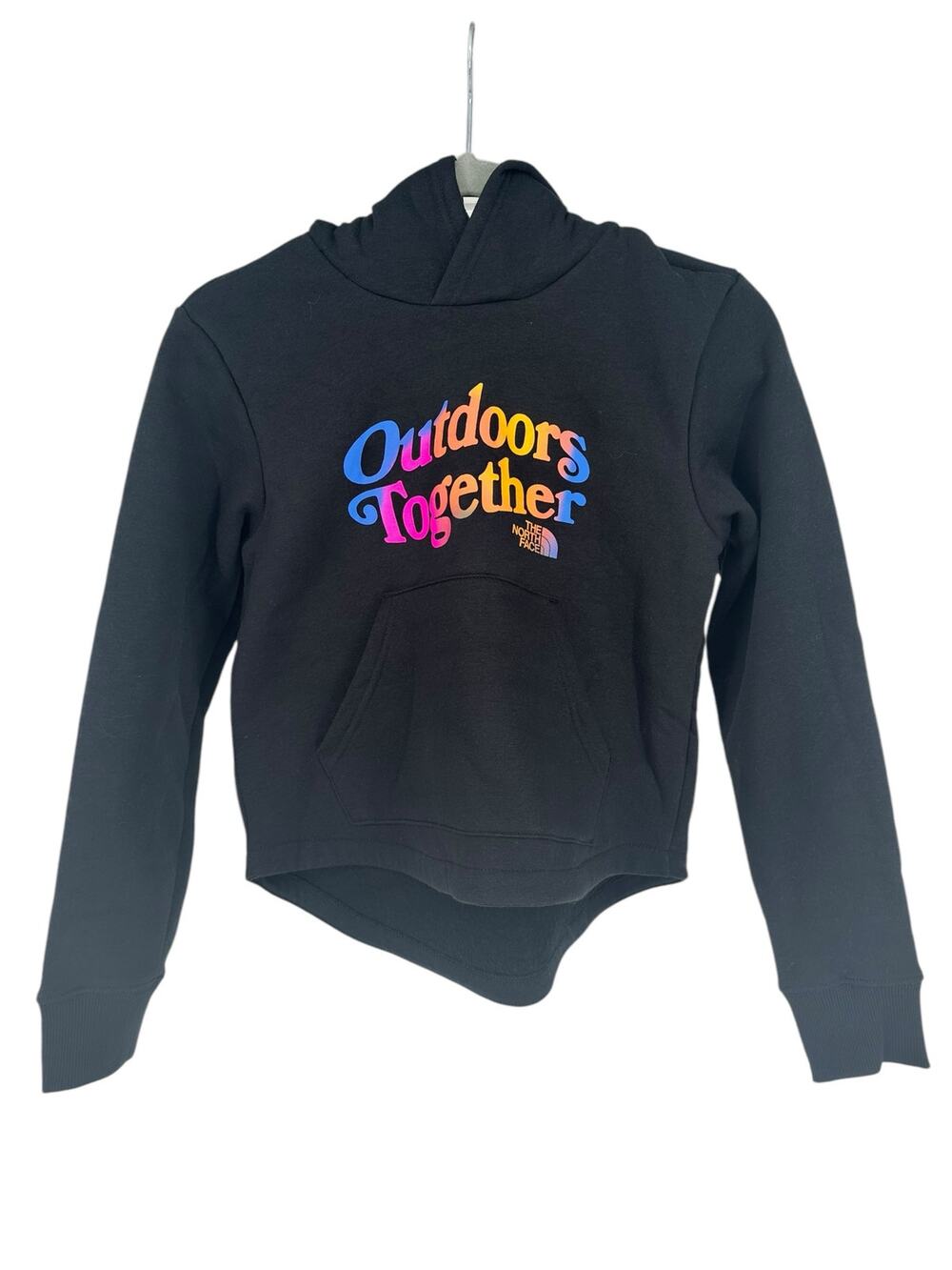NEW The North Face Outdoors Together Girls Black Hoodie Sz Large